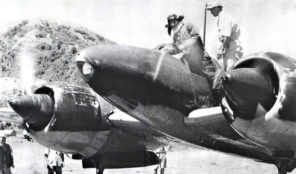 полет экипажа авиации ВМС Японии на армейском самолете Ki-46-II